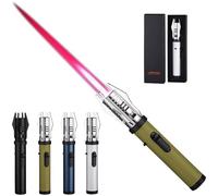 Butane Torch Lighter, Rechargeable Windproof Electric Lighter with Adjustable Flame, Versatile Fire Starter for Camping, Grilling, BBQ, and Home Use