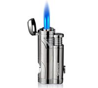 Butane Torch Lighters with Punch Double Jet Flame Windproof Lighter