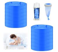 BUTBU 12 Pack Nappy Bin Refill, 4.5m Nappy Bin Refill Bags, Baby Diaper Pail Disposal Bags, nappy bin Refills Liners Compatible with Tommee Tippee, Twist and Click, Angelcare, Litter Genie (Blue)