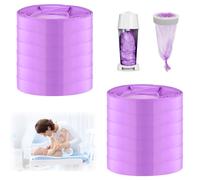 BUTBU 12 Pack Nappy Bin Refill, 4.5m Nappy Bin Refill Bags, Baby Diaper Pail Disposal Bags, nappy bin Refills Liners Compatible with Tommee Tippee, Twist and Click, Angelcare, Litter Genie (Purple)