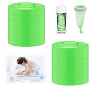 BUTBU 12 Pack Nappy Bin Refill, 4.5m Nappy Bin Refill Bags, Baby Diaper Pail Disposal Bags, nappy bin Refills Liners Compatible with Tommee Tippee, Twist and Click, Angelcare, Litter Genie (Green)