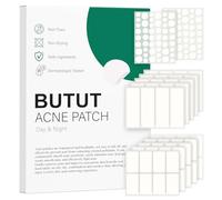 BUTBU 156 Pieces Large Pimple Patches, 4 Sizes Translucent Hydrocolloid Spot Patches, Invisible Blemish Patches, Clear Acne Patches for Body, Chin, Face, Back, Forehead (Dot, Strip, Rectangle)