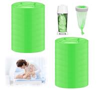 BUTBU 16 Pack Nappy Bin Refill, 4.5m Nappy Bin Refill Bags, Baby Diaper Pail Disposal Bags, nappy bin Refills Liners Compatible with Tommee Tippee, Twist and Click, Angelcare, Litter Genie (Green)