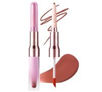 BUTBU 2-IN-1 Lip Liner and Lip Stain, Long Lasting Colour Lips Marker, Matte Nude Lipliner for Plumping and Defining, High Pigmented Formula, Non-Fading, Lips Gloss Makeup Gift for Women Girls (01)