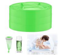 BUTBU 3 Pack Nappy Bin Refill, 4.5m Nappy Bin Refill Bags, Baby Diaper Pail Disposal Bags, nappy bin Refills Liners Compatible with Tommee Tippee, Twist and Click, Angelcare, Litter Genie (Green)