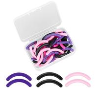 BUTBU 50PCS Eyelash Curler Refills, Eyelash Curlers Refill Pads, Silicone Rubber curlers Replacement Pad, Durable Rubber Strips for Universal Eyelash Curler (Set A, 4 Color)