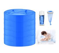 BUTBU 6 Pack Nappy Bin Refill, 4.5m Nappy Bin Refill Bags, Baby Diaper Pail Disposal Bags, nappy bin Refills Liners Compatible with Tommee Tippee, Twist and Click, Angelcare, Litter Genie (Blue)