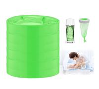 BUTBU 6 Pack Nappy Bin Refill, 4.5m Nappy Bin Refill Bags, Baby Diaper Pail Disposal Bags, nappy bin Refills Liners Compatible with Tommee Tippee, Twist and Click, Angelcare, Litter Genie (Green)