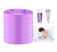 BUTBU 6 Pack Nappy Bin Refill, 4.5m Nappy Bin Refill Bags, Baby Diaper Pail Disposal Bags, nappy bin Refills Liners Compatible with Tommee Tippee, Twist and Click, Angelcare, Litter Genie (Purple)