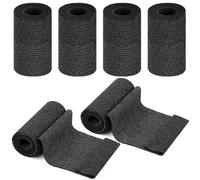 BUTBU 6 Pack Self Adhesive Bandage, 10cm x 4.5m Self Adherent Cohesive Bandage Wrap, Strong Elastic Breathable Sports Tape for Wrist and Ankle, Pet and Vet Wrap for Dogs, Horse (Black)