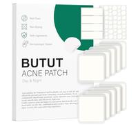 BUTBU 62 Pieces Large Pimple Patches, 5 Sizes Translucent Hydrocolloid Spot Patches, Invisible Mighty Blemish Patches, Clear Acne Patches for Body, Chin, Face, Back, Forehead (Dot, Rectangle, Strip)