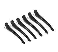 BUTBU 6PCS Professional Hair Clips for Styling Sectioning, Anti-Slip Sectioning Hair Clips, No-Trace hair Sectioning clips, Salon and Home Hairs Roller Clip for Women, Men, Hairdresser (Black)