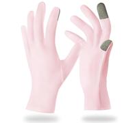 BUTBU Cotton Gloves for Eczema, 5 Pairs Touch Screen Moisturizing Gloves, Moisturising for Dry Hands, Hand Care, Overnight Bedtime Eczema Gloves for Adults, Women, Men (Pink)