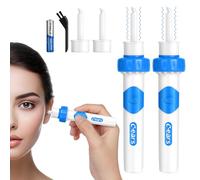 BUTBU Electric Ear Wax Removal, 2Pcs Ear-Wax Removal Suction Kit, Electric Ear Cleaner with 2Pcs Silicone Replacement Heads, Ears Wax Suction Remover Set for Adults and Kids (Blue)