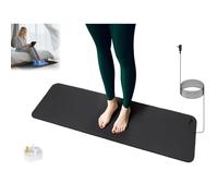 BUTBU Grounding Mat, 30 x 100cm Earthing Mat for Sleep, Stress and Pain Relief, Grounding Well Mats with Non-Slip Backing and Grounding Cord, Suitable for Inflammation, Wellness (Black)