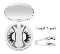 BUTBU Magnetic Eyelashes with Applicator, Reusable Magnetic Lashes, No Glue Needed, Easy to Wear and Remove, Natural Look 3D Curly Lashes Kit, False Eye Lash for Daily & Party Make Up (Style B3)