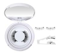 BUTBU Magnetic Eyelashes with Applicator, Reusable Magnetic Lashes, No Glue Needed, Easy to Wear and Remove, Natural Look 3D Curly Lashes Kit, False Eye Lash for Daily & Party Make Up (Style C3)
