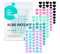 BUTBU Pimple Patches, 200 Pieces Heart Hydrocolloid Spot Patches, Mighty Blemish-patches, Dots for Spots Acne Patch, Effectively Face Skin Care (5 Colours, Set A)