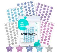 BUTBU Pimple Patches, 200 Pieces Star Hydrocolloid Spot Patches, Mighty Blemish-patches, Dots for Spots Acne Patch, Effectively Face Skin Care (5 Colours, Glitter A)