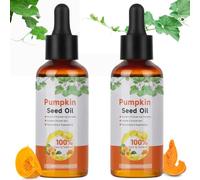BUTBU Pumpkin Seed Oil for Hair Growth, 100% Pure Natural Essential Oil for Eyebrow Eyelash and Skin Care, Enhances Hair Thickness, Nourishes the Scalp for Men Women (60ml, Pack of 2)