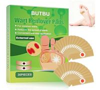 BUTBU Wart Plasters, 30PCS Verruca Plasters, Plantar Wart Strips for Adults, Deep Corn for Feet, Hands, Easy to Use