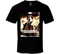 Butch Cassidy & The Sundance Kid Man Redfordt Unisex T-Shirt Printed Tee Graphic Top Men Black Size XL