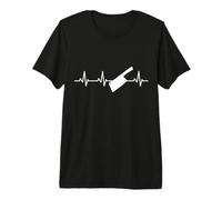Butcher Cleaver Pulse Line Meat Enthusiast Carnivore Premium T-Shirt