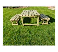 Churnet Valley Garden Furniture Churnet Valley Butcher Table Set, Brown