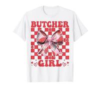 Butcher Girl Meat Cleaver Coquette Bow T-Shirt