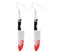Butcher Knife Earrings for Women, Bloody Gothic Dagger Drop Earrings Halloween Jewelry Gifts Dagger Sword Earring Creative Punk Kitchen Chef Knives Earring for Women