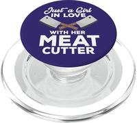 Butcher Wife Quote Just A Girl In Love With Her Meat Cutter PopSockets PopGrip for MagSafe