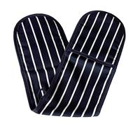 Butcher's Apron Stripe Navy Double Oven Mitt - 100% Cotton - Navy & White