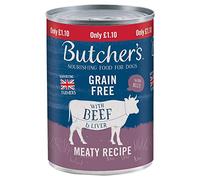Butchers Beef And Liver Chunks In Jelly Complete Wet Dog Food, Chicken, 0.4 kg pack of 12