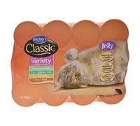 Butcher's Classic Mixed Variety Fish and Meat Chunks in Jelly Cat Food Tins, 9.6kg (24 x 400g)