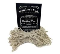 Butcher's Code Butchers Code Rotisserie Elastic and Cotton Blend - Stretchy Twine - Food Grade - Heat Safe - Cooking Ties - Poultry Loops - 50 Pack,White,6 inch