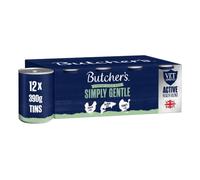 Butcher's Complete Wet Can Adult Dog Food Simply Gentle Loaf Pack 12x390g | Complete & Balanced - British & Irish Farmed - High Quality Protein - Contains Chicken, Salmon & Turkey Recipes