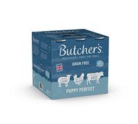 Butcher's Complete Wet Can Puppy Food Puppy Perfect Pack 18x400g | Grain Free for Sensitive Stomachs - Complete & Balanced - British & Irish Farmed - Contains Chicken, Beef & Lamb Recipes