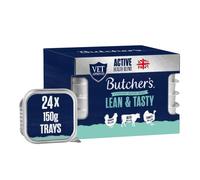 Butcher's Complete Wet Tray Adult Dog Food Lean & Tasty Pack 24x150g | Complete & Balanced - British & Irish Farmed - High Quality Protetin - Contains Chicken, Beef & Turkey Recipes