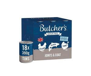 Butcher's Joints and Coat Adult Wet Dog Food Tins - 18 x 390g