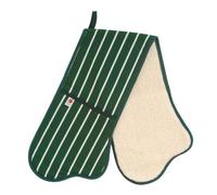 Butchers Stripe Green Double Oven Glove