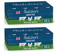 Butcher's Tripe Loaf Recipes Dog Food Tins, 9.6 kg (2 x 12 x 400 g)