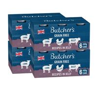 BUTCHER'S Wet Dog Food Tin Cans Grain Free Recipes in Jelly 9.6kg (24 x 400g)
