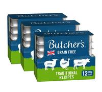 BUTCHER'S Wet Dog Food Trays Grain Free Traditional Recipes 4.8kg (36 x 150g)