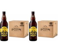 Butcombe Brewery, Gold, Gluten Free Golden Ale Beer Bottles, Vegan Friendly, Part Bitter, Part Sweet, 100% Refreshing, 8 x 500ml (Pack of 2)