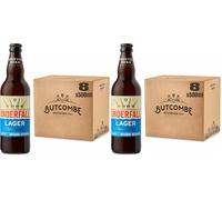 Butcombe Brewery, Underfall Triple Filtered Lager Bottles, Vegan Friendly, Triple-Filtered, Unpasteurised and Unchartered, 8 x 500ml (Pack of 2)