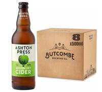 Butcombe Brewing Co. Ashton Press Medium-Dry 4.8% Cider, 8 x 500ml Bottles | Premium Craft Cider, Fresh & Fruity, Easy Drinking, Vegan, Naturally Gluten Free, Bristol Born, Multipack of Bottles