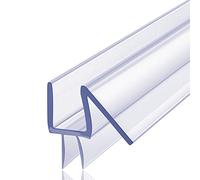 Butecare Premium Frameless Shower Door Bottom Seal Strip - Glass Door Side Seal Sweep (3/8” x 39”, Clear Vinyl)
