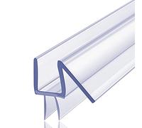 Butecare Premium Frameless Shower Door Bottom Seal Strip - Glass Door Side Seal Sweep (3/8” x 39”, Clear Vinyl) (1/4”x 39”)
