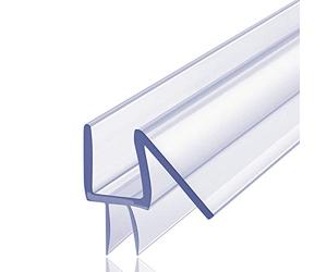 Butecare Premium Frameless Shower Door Bottom Seal Strip - Glass Door Side Seal Sweep (3/8” x 39”, Clear Vinyl)