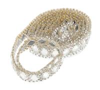 BUTIFULSIC 1 Roll Cuttable Rhinestone Ribbon Roll with Hot Melt Adhesive, Wear-Resistant Glass Costume Trim for DIY Clothing Craft, Lightweight and Portable Decorative Bling Ribbon